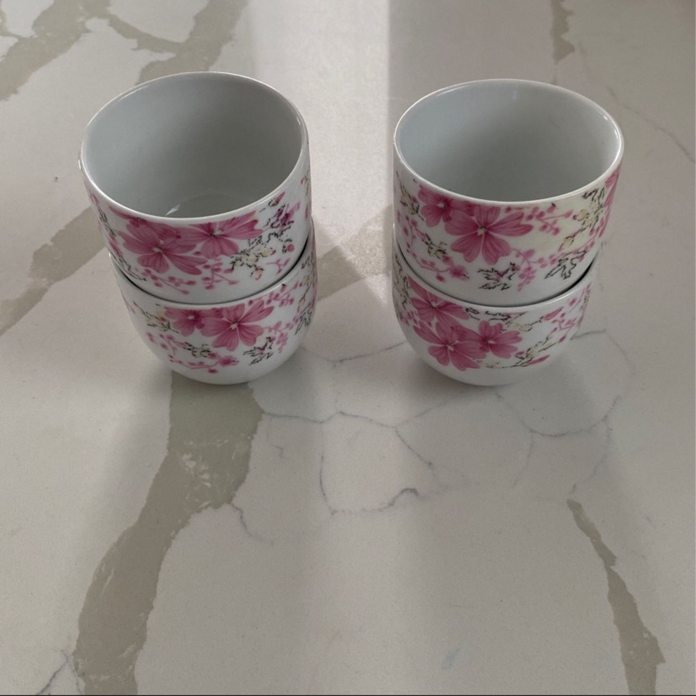 Cherry blossom tea cups